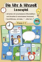 Vorschau - Spiele - Die Uhr - Lesespiel (Klasse 2-3) - Deckblatt