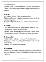 Aperçu - Préparation de séance / Séance complète - Le lexique du théâtre - Explications et exercices corrigés - Page 1