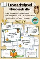Vorschau - Spiele - Leseschnipsel - Stundeneinstieg Lesen (Klasse 2-3) - Deckblatt