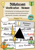 Vorschau - Arbeitsblätter - Blitzlesen: Nomen, Verben und Adjektive - Sparpaket (Klasse 1-4) - Seite 1