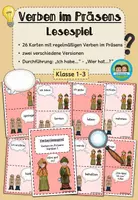 Vorschau - Spiele - Lesespiel - Verben im Präsens (Klasse 1-3) - Deckblatt