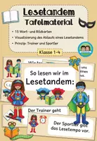 Vorschau - Präsentationen/Tafelbilder - Lesetandem - Tafelmaterial (Klasse 1-4) #50mal50byextraklasse - Deckblatt