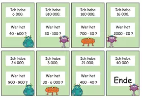 Vorschau - Spiele - Ich habe wer hat - Multiplikation bis 1 000 000 - Seite 2
