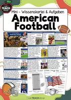 Vorschau - Arbeitsblätter - Wissenskartei - American Football / Super Bowl - Deckblatt