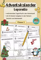 Vorschau - Arbeitsblätter - Adventskalender - Leporello (Klasse 3) - Deckblatt