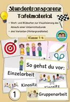 Vorschau - Präsentationen/Tafelbilder - Stundentransparenz: Wort- und Bildkarten (Klasse 1-4) #50mal50byextraklasse - Deckblatt