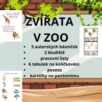 Náhled - Zvířata v ZOO - pracovní listy - krycí list
