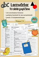 Vorschau - Arbeitsblätter - Lernwörtertraining: Deckblatt + einzelne Aufgaben (Klasse 2-4) - Deckblatt