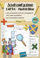 Vorschau - Arbeitsblätter - LUFRA - Sachaufgaben lösen: Tafelmaterial und Merkblätter (Klasse 1-4) #schulstartbyextraklasse - Seite 1