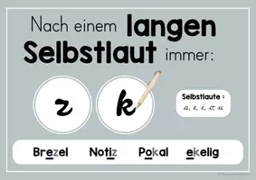 Vorschau - Präsentationen/Tafelbilder - Merkplakat/Tafelmaterial Wörter mit -tz oder -z/ -ck oder -k - Seite 2