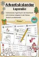Vorschau - Arbeitsblätter - Adventskalender - Leporello (Klasse 1) - Deckblatt