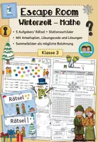 Vorschau - Arbeitsblätter - Escape Room: Mathe (Winter - Klasse 3) - Deckblatt