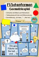 Vorschau - Spiele - Lesespiel Geometrie: Flächenformen (Klasse 1-3) #schulstartbyextraklasse - Deckblatt
