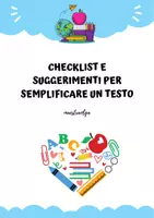 anteprima - Materiale di supporto/inclusione - Checklist e suggerimenti per semplificare un testo - Pagina di copertina