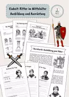 Vorschau - Arbeitsblätter - Einheit: Ritter im Mittelalter - Ausbildung und Ausrüstung - Deckblatt