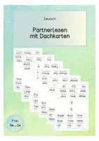 Vorschau - Arbeitsblätter - Partnerlesen mit Dachkarten - Deckblatt