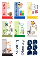 Vorschau - Präsentationen/Tafelbilder - Stundenplan für den Klassenraum - Deckblatt