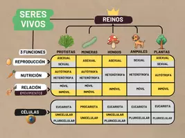 Vista previa - Refuerzo / NEE / Materiales de apoyo - Mapa Mental: Reinos Seres Vivos - Portada