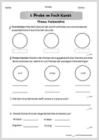 Vorschau - Arbeitsblätter - Probe zum Thema Farbenlehre - Deckblatt