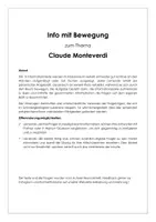 Vorschau - Stundenentwürfe - Information und Bewegung "Claude Monteverdi" - Deckblatt
