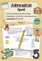 Vorschau - Lehrpläne/Lehrermaterial - Jahresplan Stoffverteilungsplan Sport - Mittelschule (Klasse 5, Bayern) - Deckblatt