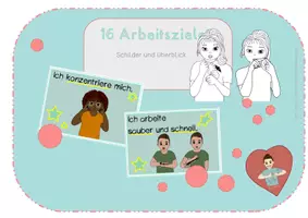Vorschau - Mal- und Bastelvorlagen - Soziales Verhalten - Gebärdensprache - Materialpaket - Seite 1