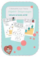Vorschau - Fördermaterial/Inklusion - Steigerung der Adjektive in Gebärdensprache und Deutsch - Merkzettel - Deckblatt