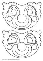 Vorschau - Mal- und Bastelvorlagen - Masken basteln - Clowns Karneval Fasching Zirkusprojekt - Seite 2