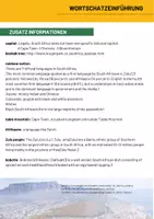 Vorschau - Arbeitsblätter - South Africa | Wortschatz | Landeskunde | Tafelkarten | Flashcards - Seite 3