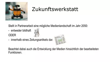 Vorschau - Stundenentwürfe - Medien - Einführung/Funktionen, Zukunftswerkstatt - Deckblatt