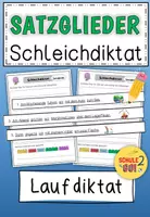 Vorschau - Arbeitsblätter - Schleichdiktat Satzglieder - Deckblatt