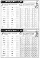 Vorschau - Arbeitsblätter - DAS GROßE EINMALEINS - 20 Arbeitsblätter (A5) + Lösung - Seite 1
