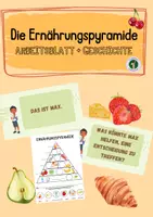 Vorschau - Arbeitsblätter - Die Ernährungspyramide: Einleitung und Erklärung - Deckblatt