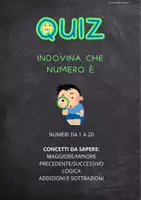anteprima - Esercizi - QUIZ - INDOVINA IL NUMERO - MATEMATICA - CLASSE PRIMA - Pagina di copertina
