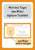 Vorschau - Präsentationen/Tafelbilder - Wort des Tages ohne Bilder - digitales Tafelbild - Deckblatt