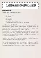 Vorschau - Poster - Klassenkalender – Tafelkalender – Lernkalender: Grundschule - Seite 1