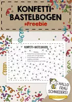 Vorschau - Mal- und Bastelvorlagen - Silvester/Neujahr/Karneval/Geburtstag/Feriengruß #Freebie - Deckblatt