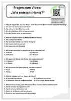 Vorschau - Arbeitsblätter - WIE ENTSTEHT HONIG RÄTSEL - Deckblatt