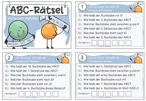 Vorschau - Spiele - ABC-Rätsel | Übungskartei rund um das Alphabet - Seite 2