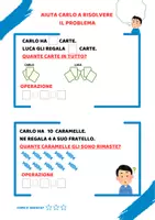 anteprima - Esercizi - PROBLEMI CON ADDIZIONE E SOTTRAZIONE - Pagina 1