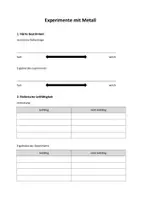Vorschau - Stationenlernen - Experimente mit Metall Stationenbetrieb mit Begleitpapier - Deckblatt