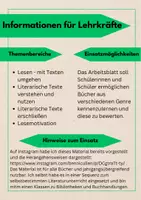 Vorschau - Arbeitsblätter - Deutsch: Buchgenre-Check für den Literaturunterricht - Seite 1