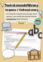Vorschau - Stundenentwürfe - Sequenzplanung/ Reihenplanung: Mathe, Deutsch und Sachunterricht - Sparpaket (Klasse 1) - Seite 1