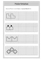 Vorschau - Arbeitsblätter - Zeichnen mit dem Lineal: Muster fortsetzen - Seite 2