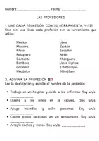 Vista previa - Hojas de trabajo - Ficha para trabajar las profesiones - página 1