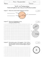 Vorschau - Arbeitsblätter - Klassenarbeit Kreise 9. Klasse mit Lösungen - Deckblatt