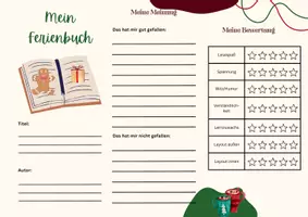 Vorschau - Arbeitsblätter - Ferienbuchflyer zum Ausfüllen - Seite 2