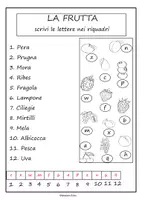 Aperçu - Feuilles d'exercices - Kit pédagogique sur le thème « Fruits » en italien - Page 3