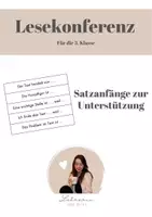 Vorschau - Arbeitsblätter - Satzanfänge zur Unterstützung beim Arbeiten mit Lesetexten - Deckblatt