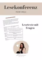 Vorschau - Arbeitsblätter - Lesetexte für Lesekonferenz mit Fragen - Deckblatt